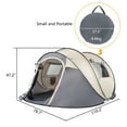 thumbnail image 5 of Riwcyla 4 Person Instant Pop Up Camping Tent Easy Setup with Ventilated Doors Windows for Outdoor Beach Backyard, 5 of 8