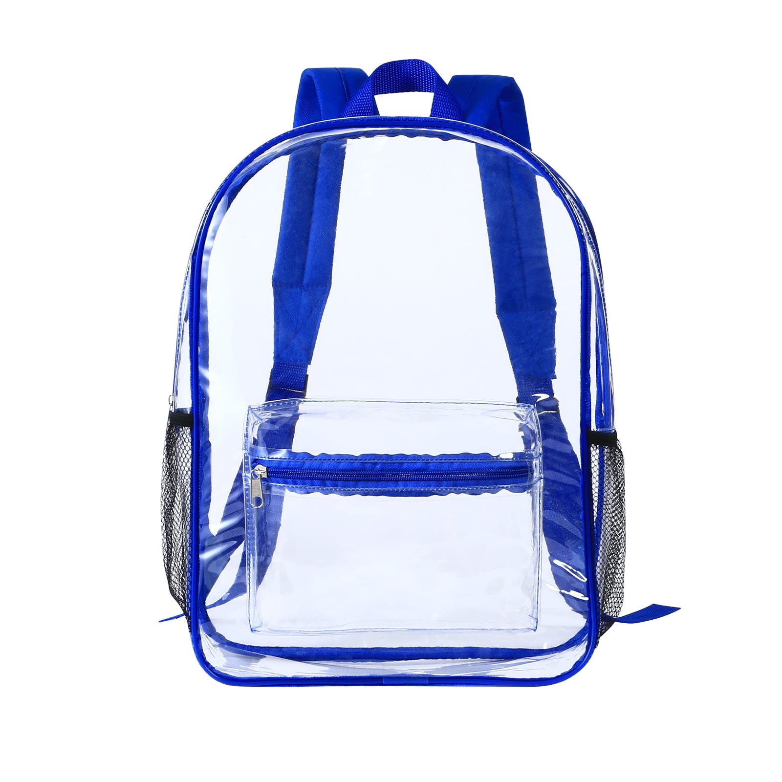 Alice Unique Heavy Duty Clear Transparent Backpack See Through Book-Bag with Multi-Color Choices for School, Sports, Stadium and So On., Men's, Size