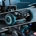 thumbnail image 5 of QEASET 48V Electric Go-Kart 1000W Brushless Motor, 20mph Max, 13" All-Terrain Tires, High-Tensile Steel Frame, 4-Point Seat Belt, 3-Speed Control, Hydraulic Disc Brake,Black, 5 of 7