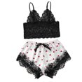 thumbnail image 2 of Puntoco Mujer Casual Satén Encaje Costura Ropa De Casa Sexy Tirante Chaleco Traje Liquidación Puntoco Puntoco-3644, 2 of 8