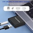 thumbnail image 2 of USB Hub,USB Splitter 1 in 2 Out Adapter, Double USB Hub for Laptop,Xbox PC, ,  Book, Tablet, Tab, Console, Printer, Camera(Data and for Charging, Wouldn't Work with CarPlay), 2 of 7