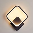 thumbnail image 1 of Lámpara de pared LED cuadrada para interiores Yafido, 12 W, luz blanca cálida, 3000 K, moderna, para escaleras, dormitorios, salas de estar, pasillos, color negro, 1 of 6