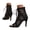 Black, variant on YLYL Women's Mesh Sandals Buckle Strap Peep Toe High Top Lace up Party Pump Shoes Summer Boots