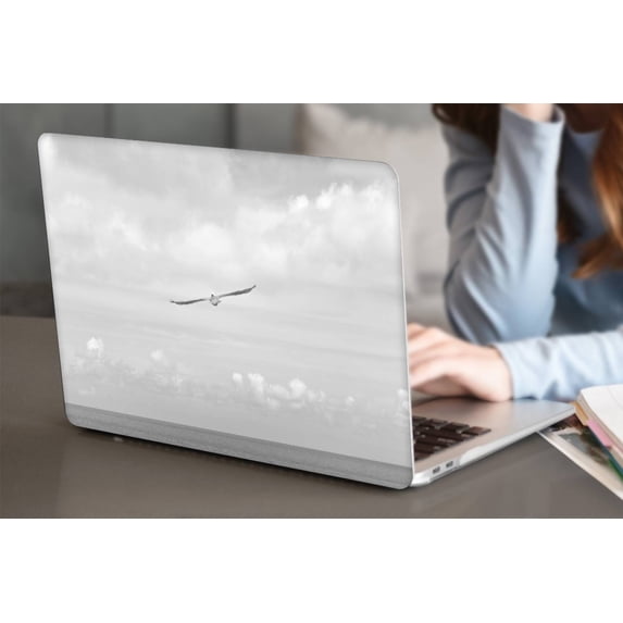 KSK KAISHEK Hard Case Shell Cover Only Compatible 2018 2019 2020 2021 2022 Release Newest MacBook Air 13 inch with Retina Display Model: A2337 m1 A2179 A1932 Sky Series 1017 + Black Keyboard Cover