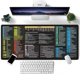 thumbnail image 1 of Cheat Sheet Desk Gaming Gaming Pad de mouse Mat de escritorio impermeable Word/ Accesos directos Mousepad para trabajar , 30x80x03cm, 1 of 8