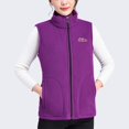 thumbnail image 2 of FYDUU Women's Classic-Fit Sleeveless Polar Soft Vest Stand Collar Warm Winter Vest Coat Cozy Lightweight Zip Up Jackets Vests Casual Down Jackets, 2 of 9