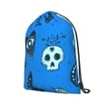 thumbnail image 2 of XMXT Unisex Drawstring Backpack for Women Men, Skeleton Moon Blue Illustration Waterproof Gym Bag String Bags for Shopping Sport Travel, m, 2 of 8