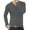 Gray, variant on YYDGH Men's Henley Shirts Long Sleeve Basic Cotton Pullover T Shirt Casual Solid Color Slim Fit Lightweight Button Tops