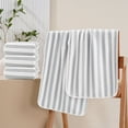 thumbnail image 4 of Blue Blue Velvet Flannel Towel Corn Striped Pattern Absorbent Drying For Face Bath Home Travel Soft Material 5 Pack Set, 4 of 6