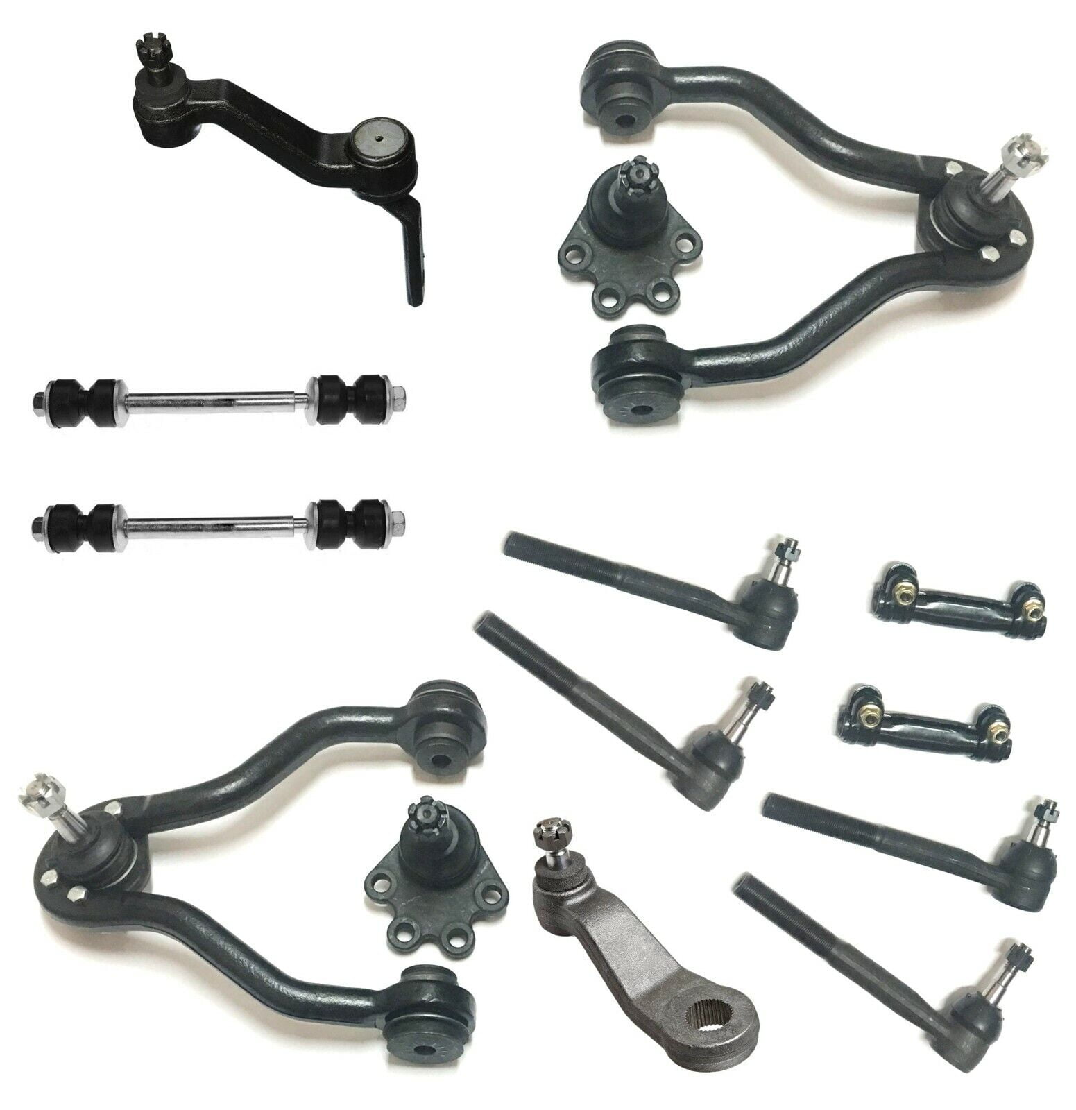 14 Pc Front Suspension Kit Adjusting Sleeves Tie Rod Ends Lower Ball