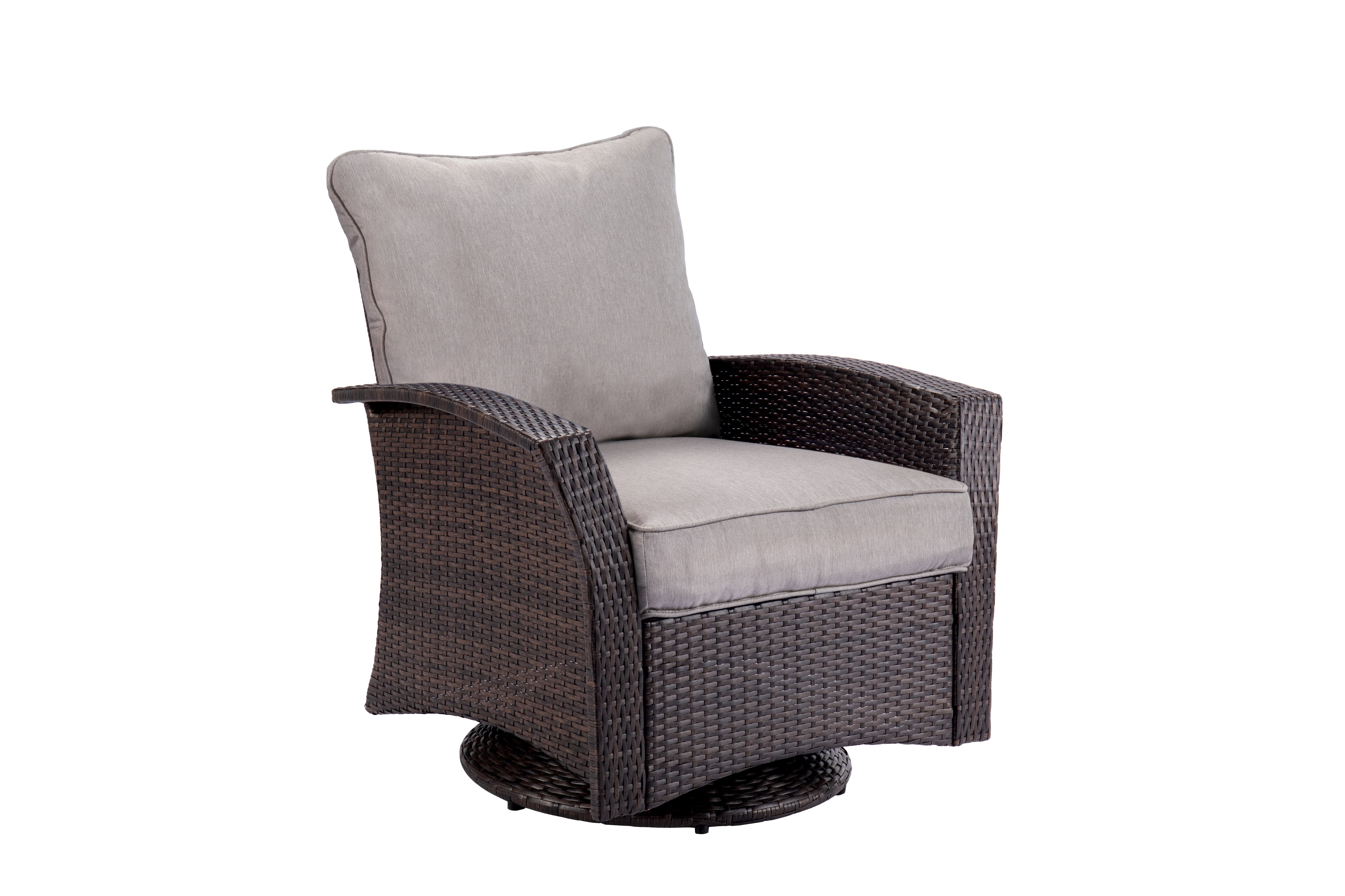 Williamsport 4pcs deep seating set Grey with furniture cover, swivel chair