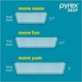 thumbnail image 2 of Fuente de vidrio para horno Pyrex 23 x 33 cm profunda con tapa, 2 of 6