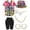 90s-Black-N, variant on 90s Outfit for Women, 90s Neon Hip-Hop Outfit Set – Vibrant Baseball Jersey, Yoga Pants, Bucket Hat,Iconic Bling Accessories
