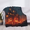 thumbnail image 6 of Halloween Blanket, Halloween Vintage Pumpkin Castle C Fuzzy Comfy Warm Throw Blanket for Couch, Halloween Bedding Plush Flannel Blanket & Throws for Sofa Bed Halloween Bedroom Indoor Decor, 6 of 7