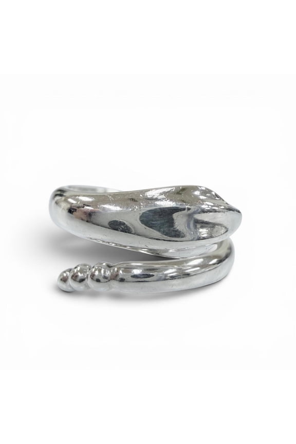 Pre-Owned TIFFANY&Co. Tiffany & Co. Elsa Peretti Snake Ring, 925 Sterling Silver, Weight 4.1g,...