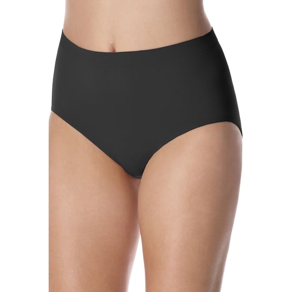 Women's Bali 803J Comfort Revolution Microfiber Brief Panty (Black 8/9)