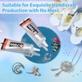 thumbnail image 6 of B-7000 Super Adhesive Glue, Industrial Strength B7000 Glues Paste for Rhinestones Crafts, Clothes Shoes, Fabric, Jewelry Making, Cell Phones, Tablet, Wood, Rubber, Leather (2x50 ml/1.68 oz), 6 of 7