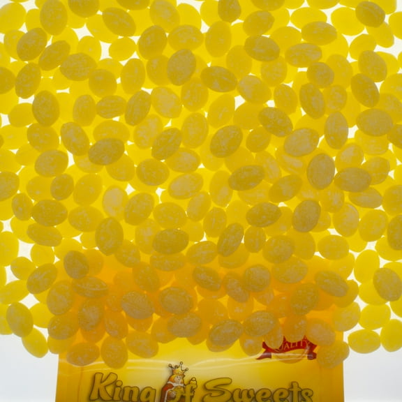 Claey's Sanded Lemon Drops 1 Pound Old-Fashioned Hard Candy in a Resealable King of Sweets Bag