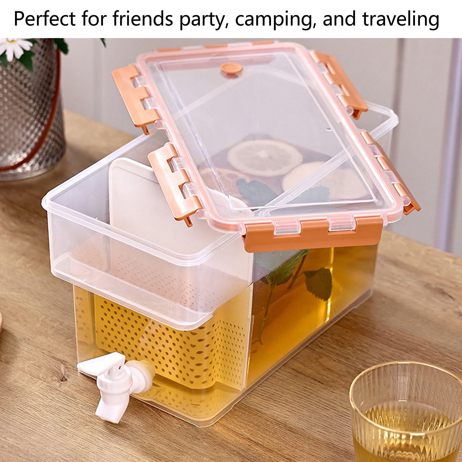 BOKYAN 3.5L Food‑Grade PP Cold Water Dispenser with Spigot, Rubber Seal, 3‑Hour Cooling, Space‑Saving Design