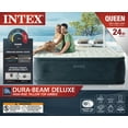 Intex 24" Dream Lux Pillow Top DuraBeam Airbed Mattress with Internal Pump Queen