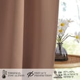 thumbnail image 5 of NICETOWN Door Curtain, Room Darkening Rod Pocket Thermal Insulated Privacy French Door Panel for Doorways, Cappuccino, 25"x40", 1 Piece, 5 of 7