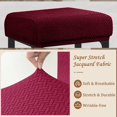 thumbnail image 4 of Rectangle Stretch Counter Height Barstool Slipcovers Rectangular Vanity Stool Cover Kitchen Counter Saddle Seat Cover 6PC Wine Red, 4 of 12