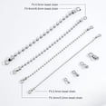 thumbnail image 2 of 4 Sizes 70 Pcs Ball Chain Pull Loop Connectors Fit for 2.4mm/3mm/4.5mm/6mm Real 304 Stainless Steel Ball Lamp Pull Loop Chain Connectors Jewelry Clasp Findings Fan Pull Chain Gray DIY, 2 of 6