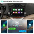 thumbnail image 4 of 10.1'' Android 13 Car Radio Stereo for Toyota Highlander MK2 2008-2013, 2+32GB Wireless CarPlay Android Auto GPS Navi Wi-Fi Bluetooth SWC DSP RDS JBL, 4 of 10