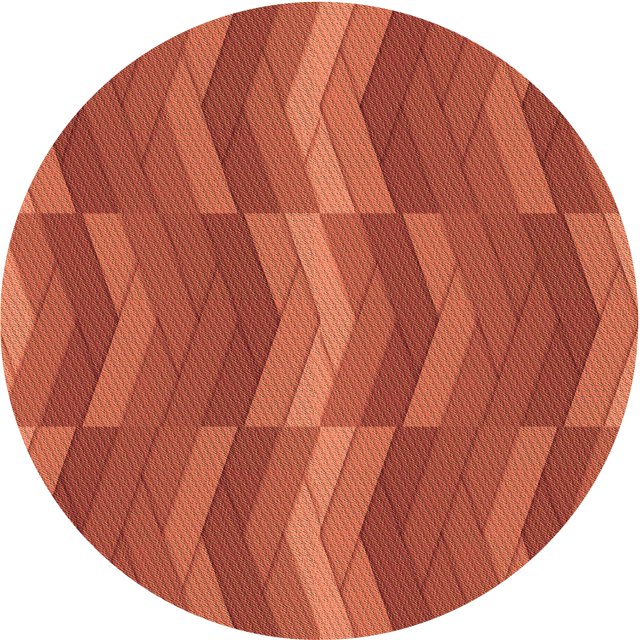 Ahgly Company Tapis Rond Lavable en Machine Intérieur Transitionnel Orange Vif, 4 Pieds Rond