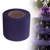 Tulle Fabric Roll,Mesh Fabric,2.36 Inch X 25 Yards Mesh Tulle Ribbon for Gift Wrapping,Tutus,Wedding,Party Decorations,DIY Crafts(Dark Blue)