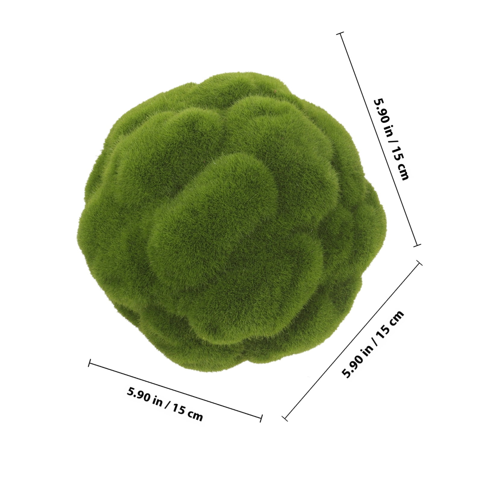 RENACLIPY 2-Pack Artificial Moss Decorations Green Faux Moss Ornaments for Indoor and Outdoor