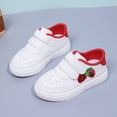 thumbnail image 2 of Ticikt Unisex Babies' Hook & Loop Court Sneakers Baby Boy Girl Non- Sneakers Comfort Running Outdoor Activities,Color:WH4,Size:5.5-6 Years, 2 of 8