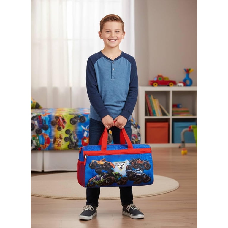 Monster Jam Kids Duffle Bag, Truck-Themed Travel Bag photo 2