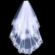 thumbnail image 1 of Boda Novia Velo Prop Mujeres Tocado Elegante Negro Blanco Color Nupcial Encaje Velos Vestido Adorno Ropa Accesorio Blanco Moyic AP006282-01, 1 of 3