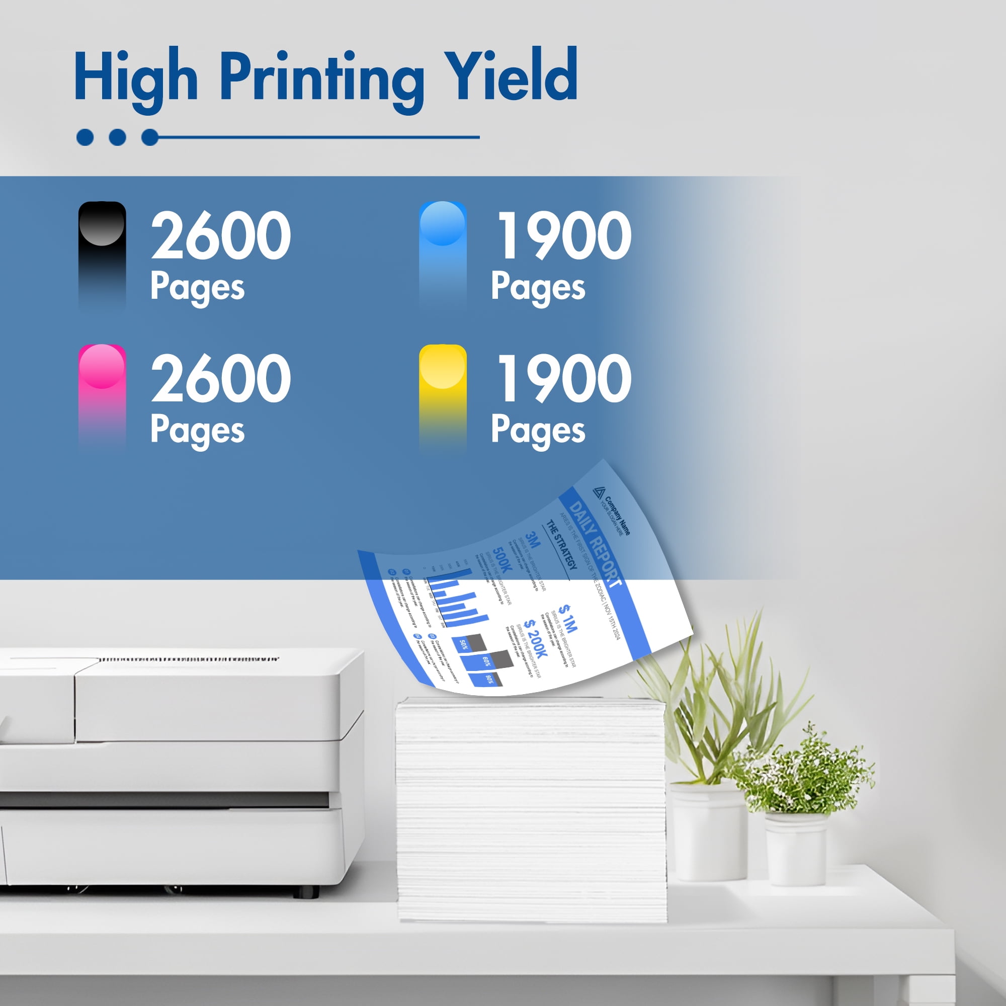 802 XL Ink Cartridges 4 Pack Compatible for 802XL 802 Printer Ink T802 T802XL Combo Pack for WorkForce Pro WF-4740 WF-4730 WF-4720 EC-4020 EC-4030 (Black, Cyan, Magenta, Yellow)