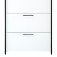 thumbnail image 3 of Cox Modular Closet System, 3 Storage Drawers, Hanging Rod, Black Metal, 3 of 5