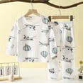 thumbnail image 2 of Edvintorg 1Months-13Years Summer Toddler Pajamas Clearance Kids Girls Boys Casual Long Sleeve Loungewear Thin Air-Conditioned Children's Clothing Homewear Two Piece Set, 2 of 3