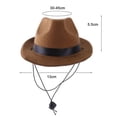 thumbnail image 5 of Zhaomeidaxi Funny Pet Costume Accessories, Cat Small Dog Cowboy Hat with Adjustable Chin Strap for Birthday Christmas Halloween Holiday Party Cosplay and Daily Wearing, 5 of 8