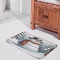 thumbnail image 4 of Cute Snowman Design Bathroom Rug - 16x24 inches, Plush Coral Fleece, Non-Slip Backing, Ideal for Winter Vibes in Bathroom or Kitchen, 4 of 8