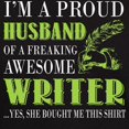 thumbnail image 3 of CafePress - Proud Husband Of An Awesome Writer T Shirt T Shirt - Men's Classic Graphic Cotton T-Shirt, 3 of 4