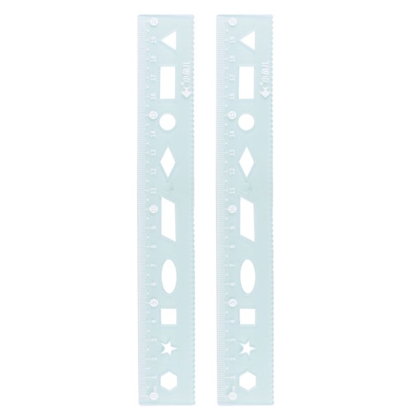 2uds Irrompible Flexibles Reglas 20cm PVC Irrompible Regla plástico plegable con Onduladas Líneas para Aulas Hogar Oficina, Azul