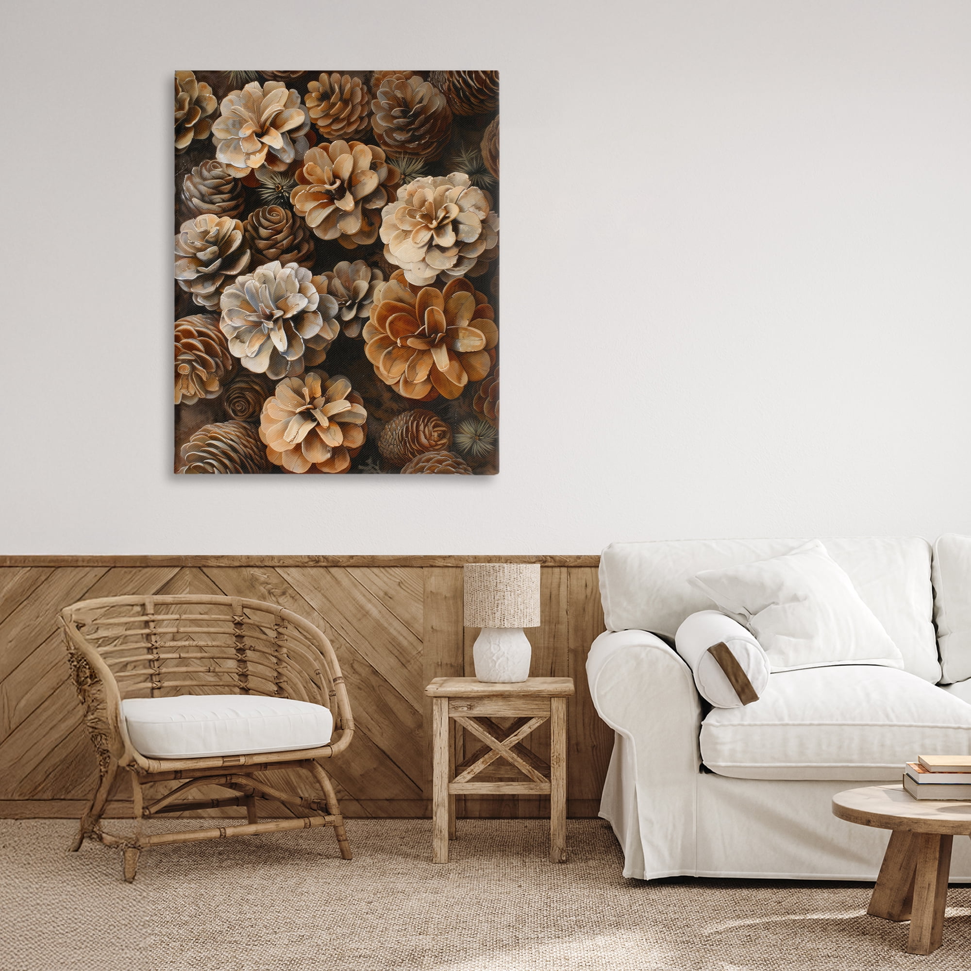 Stupell Industries Pinecone Arrangement Rustic Botanicals Canvas Wall Art, design by Creative Studio