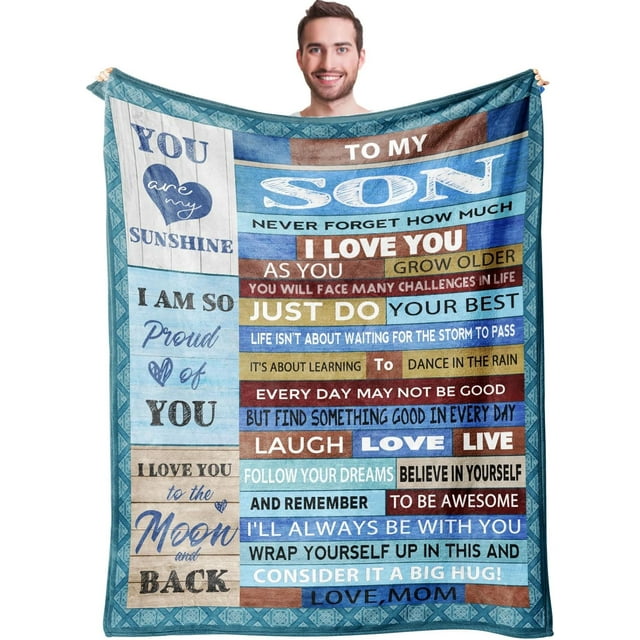 LHSHID Gifts for Son Blanket Son Gifts from Mom Blankets Adult Son Gift Ideas Birthday Gifts for Son to My Son Gifts from Mom Gifts for Son from Mom Gifts for Adult Son 60"x80"