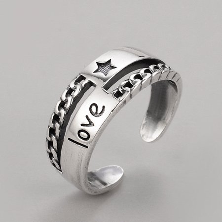 Retro made smiley face ring