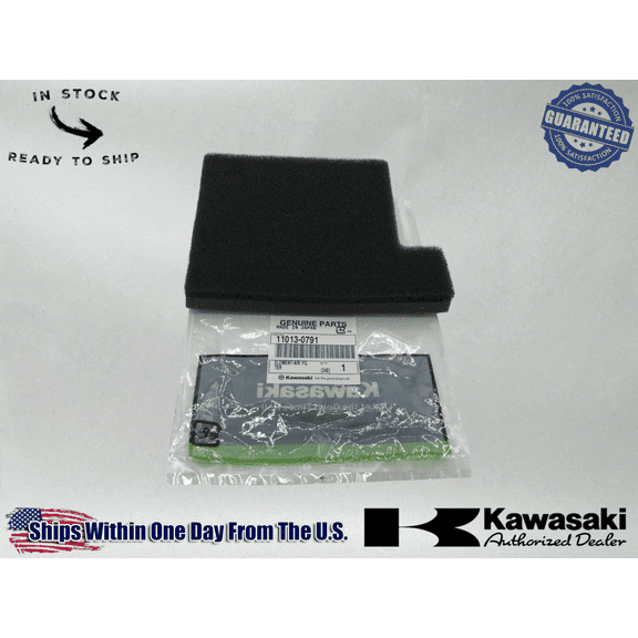Kawasaki Genuine OEM 2000-09 Super Sherpa Element Air Filter 11013-0791 1