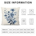 thumbnail image 6 of COMIO Pillowcase 2-Piece Set Short Plush Pillow Cover Modern Blue Floral Painting White, 6 of 6