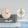 thumbnail image 2 of Reloj De Pared De Madera, Diseño Creativo, Regalo Decorativo, Silencioso, Colgante, Con Números Romanos Grandes, Adorno Para Restaurante, Oficina, Hogar, Aula, Baño, Sala De Estar., 2 of 8