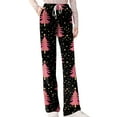 thumbnail image 5 of Resicozy Womens Christmas Pajama Pant Wide Leg Funny Cute Xmas Printed Lounge Pant with Pocket Plus Size Funny Holiday Pants Pink 2XL, 5 of 6