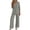 32#Light Gray, variant on Two Piece Sets for Women 3/4 Length Sleeve Lounge Sets Summer Spring Vacation Travel Outfits Fashion Clothing Black 2XL