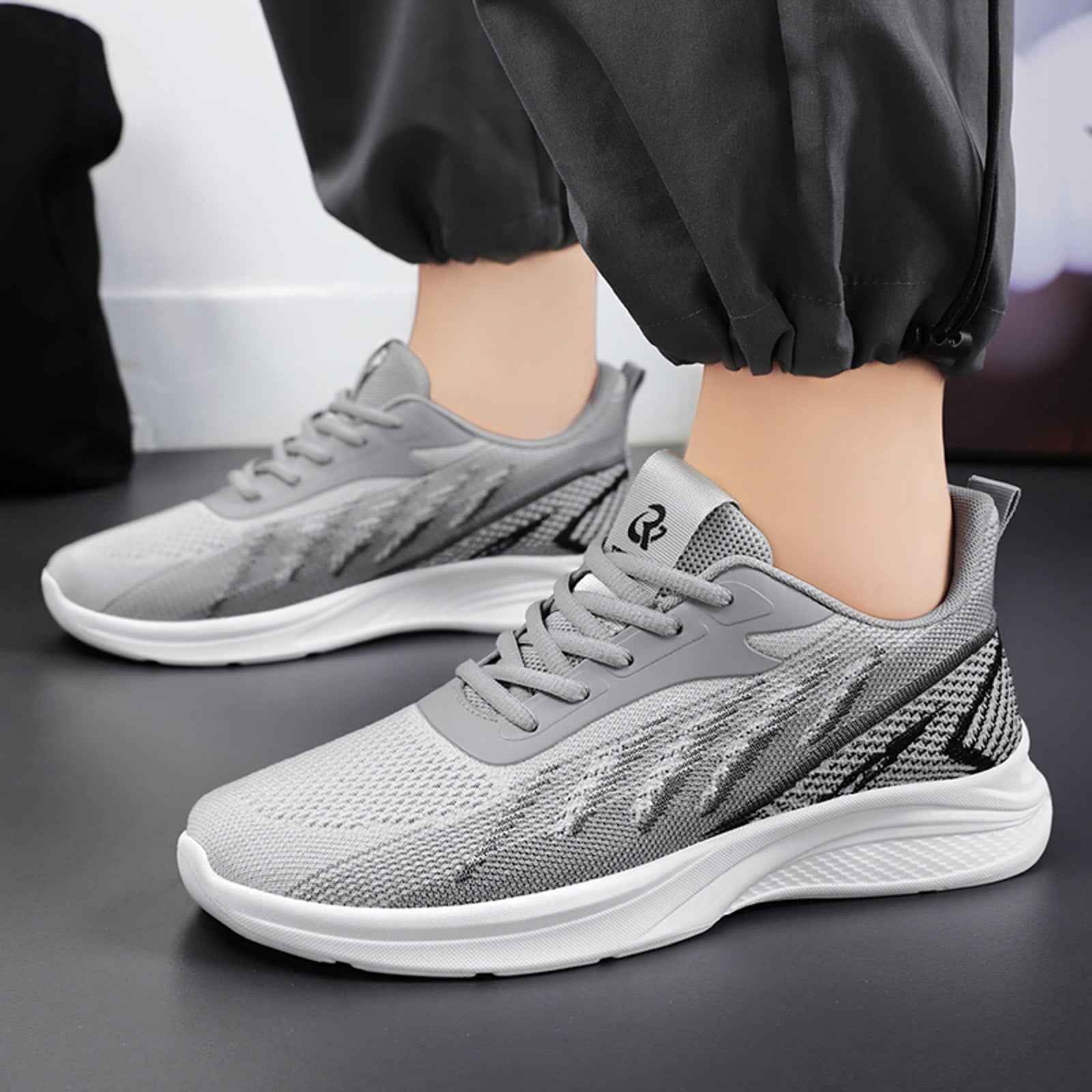 Men's grey athletic shoes on sale